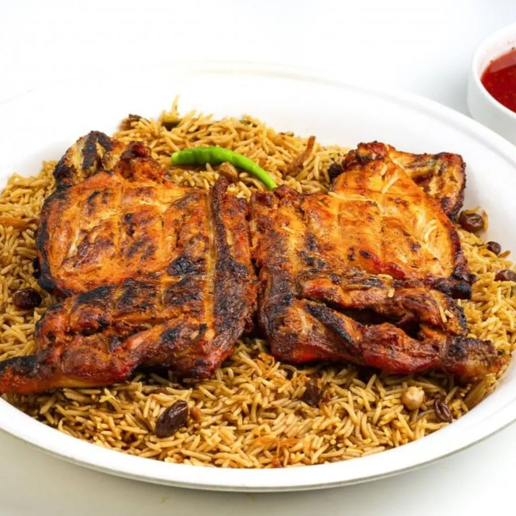 Charcoal Chicken With Rice -  Half Chicken